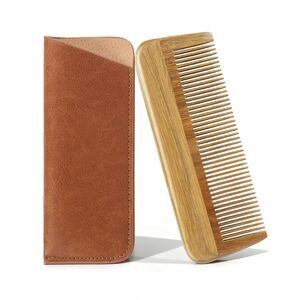 Onedor Men's Handmade Natural Brown Sandalwood Wooden Comb for Hair Beard Short